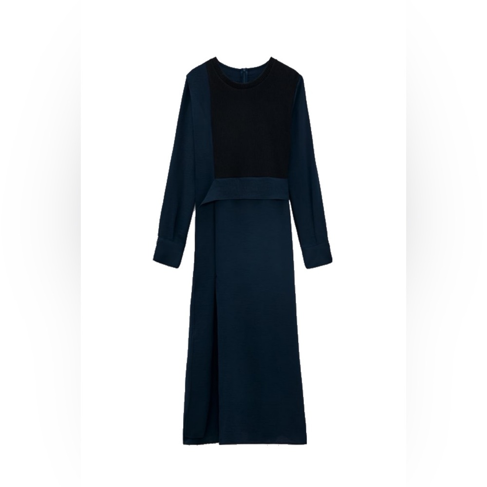 Zara black and navy dress